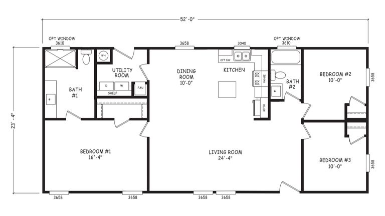 Velocity 24523A | 3 bedroom, 2 bathroom, 1213 sqft home | Built by Cavco - Goodyear in Goodyear, AZ.
