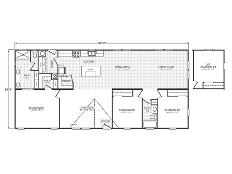 Solaris 28603A | 3 bedroom, 2 bathroom, 1600 sqft home | Built by Cavco - Goodyear in Goodyear, AZ.