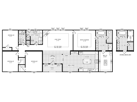Young 32784A | 4 bedroom, 2 bathroom, 2340 sqft home. Built by Cavco - Lake Arlington in Fort Worth, TX.