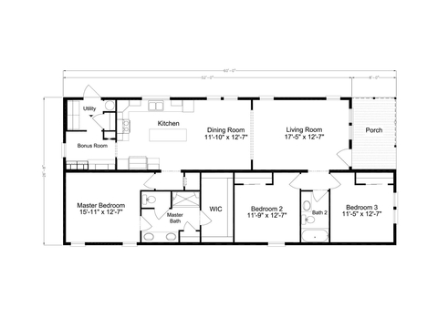 The Ellenton | 3 bedroom, 2 bathroom, 1600 sqft home. Built by Cavco - Plant City in Plant City, FL.