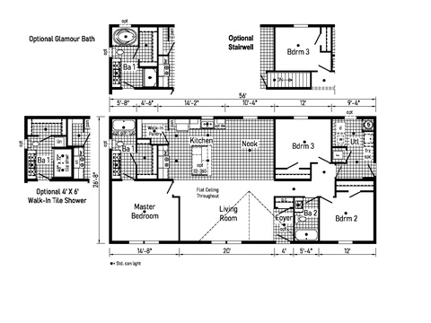 Eastland Concepts 28563D | 3 bedroom, 2 bathroom, 1493 sqft home. Built by Cavco - Shippenville in Shippenville, PA.