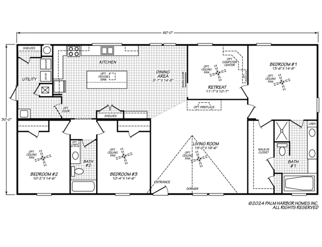 Pecan Valley 30603P Modular or Manufactured Home from Palm Harbor Homes ...