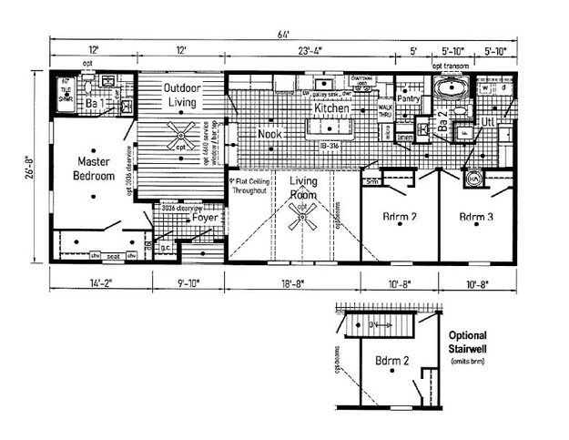 Nova Elite 3 28643C | 3 bedroom, 2 bathroom, 1478 sqft home. Buit by Cavco - Clarion in Shippenville, PA
