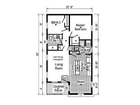 Bungalow 8 24402B | 2 bedroom, 1 bathroom, 907 sqft home. Built by Cavco - Clarion in Shippenville, PA.