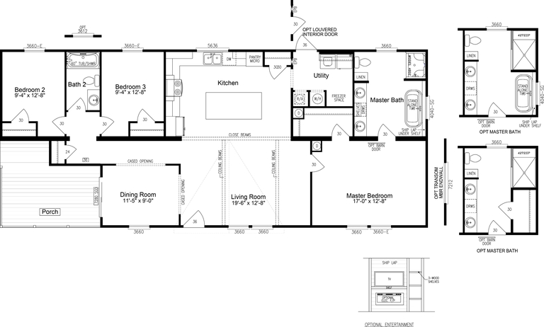 Goose 28643A | 3 bedroom, 2 bathroom, 1706 sqft home | Built by Cavco - Moultrie in Moultrie, GA.