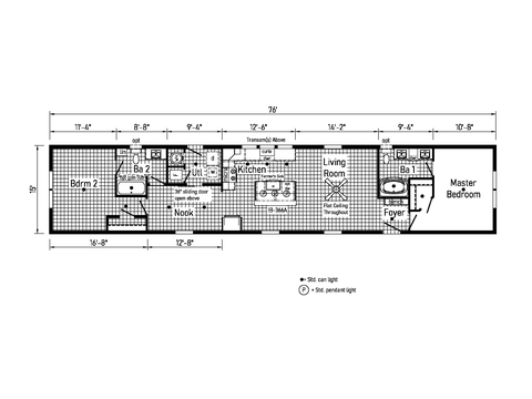 Eastland Concepts 16762A | 2 bedroom, 2 bathroom, 1140 sqft home. Built by Cavco - Shippenville in Shippenville, PA.