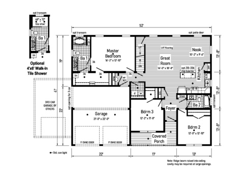 Manorwood Classic 42523AM | 3 bedroom, 2 bathroom, 2132 sqft home. Built by Cavco - Manorwood in Emlenton, PA.