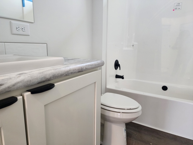 Clean lines and modern finishes create a bathroom that's both timeless and relaxing.

#ABetterWayToBuild