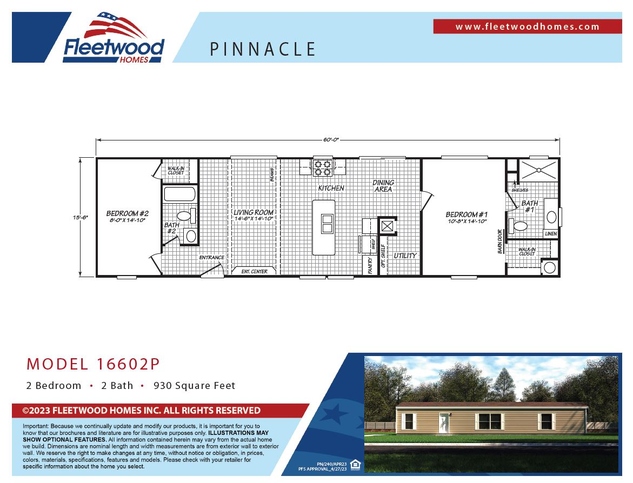 Pinnacle 16602P Manufactured Home from Fleetwood Homes, Tulsa, OK ...