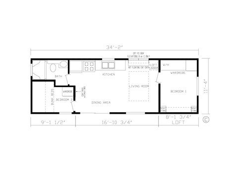 V1 190002M Park Model | 2 bedroom, 1 bathroom, 387 sqft home. Built by Cavco - Nappanee in Nappanee, IN.