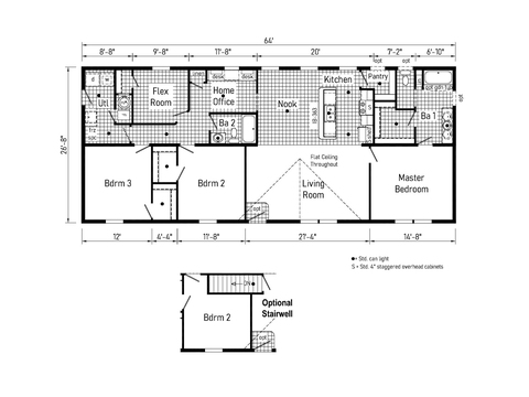 AMX 28643A | 3 bedroom, 2 bathroom, 1707 sqft home. Built by Cavco - Clarion in Shippenville, PA