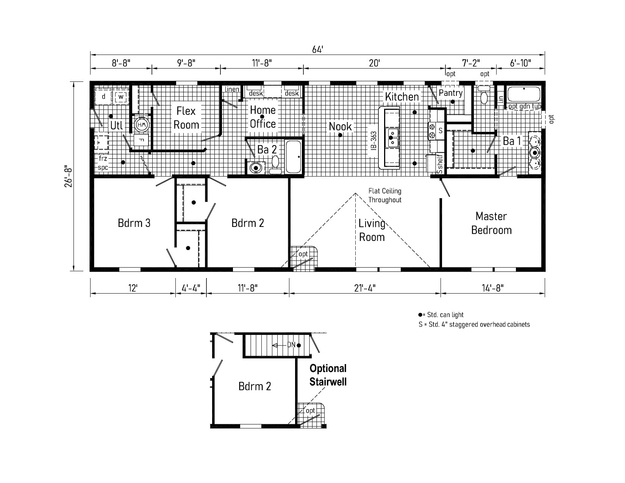 AMX 28643A | 3 bedroom, 2 bathroom, 1707 sqft home. Built by Cavco - Clarion in Shippenville, PA