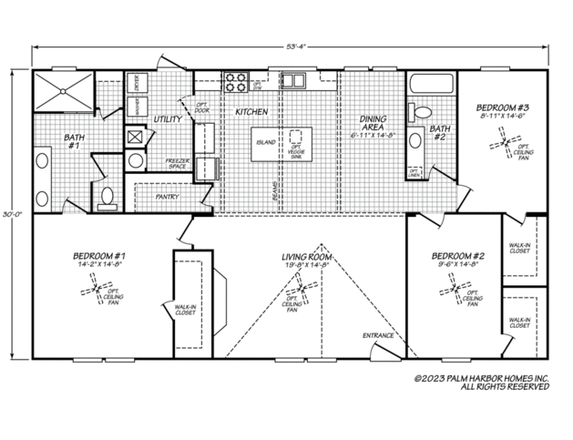 Fantasy Island 30543F Manufactured Home from Palm Harbor Homes, a Cavco ...