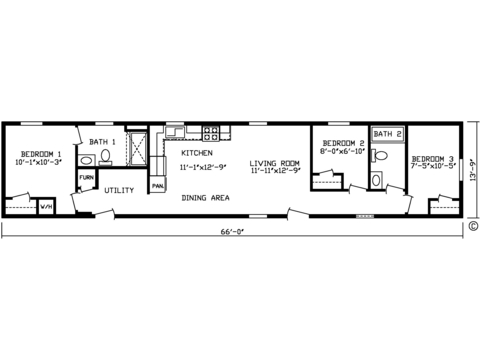 Autumn Ridge 14663A | 3 bedroom, 2 bathroom, 907 sqft home | Built by Cavco - Montevideo in Montevideo, MN.