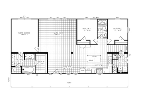 Ranch 36603P | 3 bedroom, 2 bathroom, 1680 sqft home. Built by Cavco - Lake Arlington in Fort Worth, TX.
