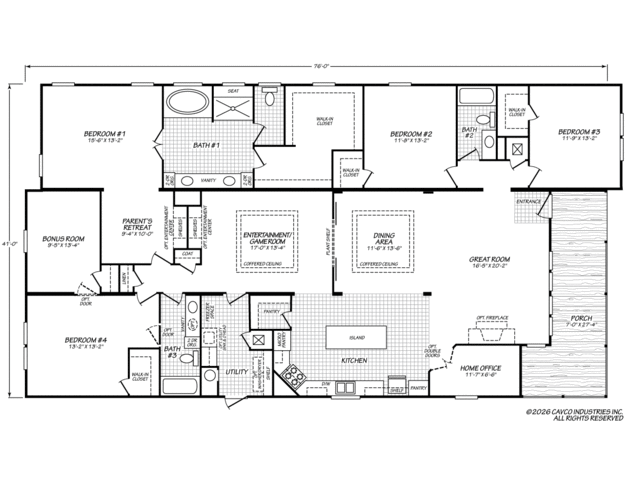TRIPLE WIDE~ La Belle - END LOAD CONSTRUCTION! "The Beauty" 41764D Seguin TX