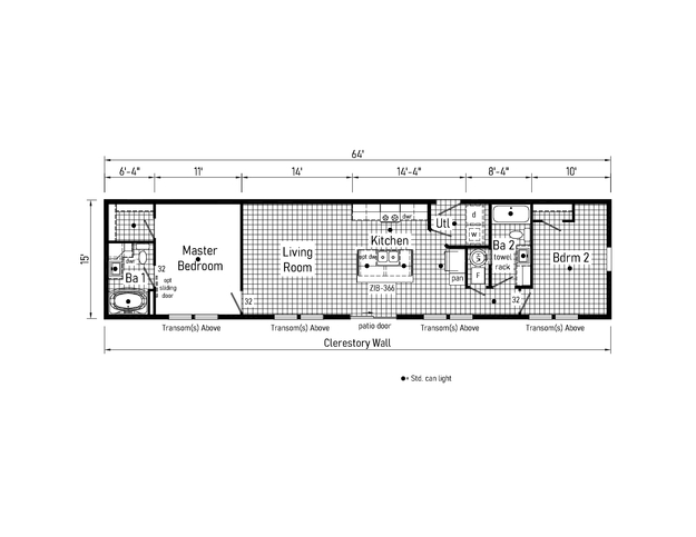 Outlook 16642B | 3 bedroom, 2 bathroom, 960 sqft home | Built by Cavco - Dorchester in Dorchester, WI.