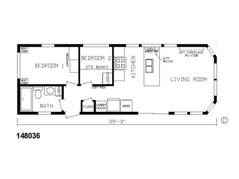 150 Canadian 148036 | 1 bedroom, 1 bathroom, 532 sqft home. Built by Cavco - Nappanee in Nappanee, IN.