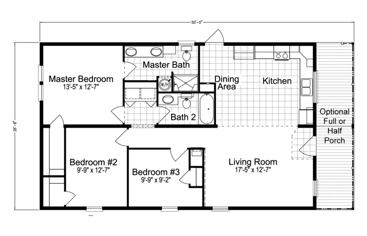 The Monet II | 3 bedroom, 2 bathroom, 1173 sqft home. Built by Cavco - Plant City in Plant City, FL.