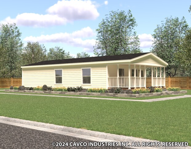 The Timberlake with Porch 24522A | 2 bedroom, 2 bathroom, 1012 sqft home | Built by Cavco - Montevideo in Montevideo, MN.