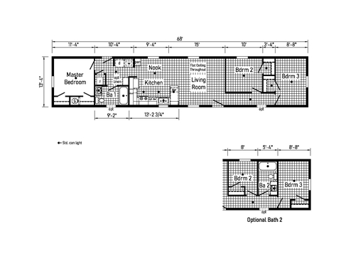 Eastland Concepts 14682C | 2 bedroom, 1 bathroom, 907 sqft home. Built by Cavco - Shippenville in Shippenville, PA.