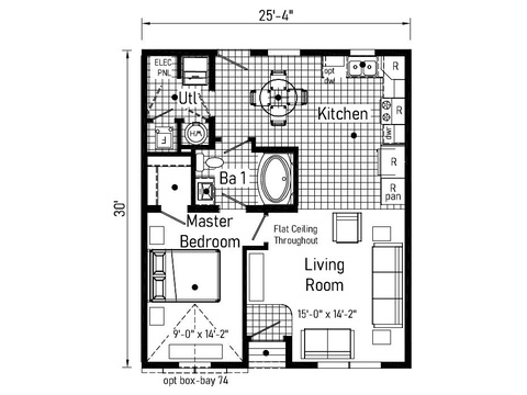 Multi Family Pod 32251D | 1 bedroom, 1 bathroom, 750 sqft home | Built by Cavco - Goshen in Goshen, IN.