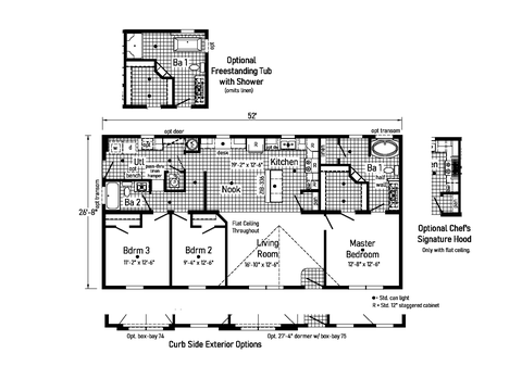 Hazelnut | 3 bedroom, 2 bathroom, 1387 sqft home | Built by Cavco - Goshen in Goshen, IN.