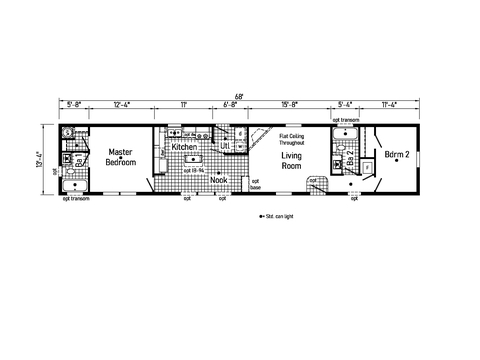 Mars 14682A | 2 bedroom, 2 bathroom, 907 sqft home. Built by Cavco - Clarion in Shippenville, PA.
