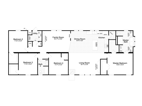 Urban Value | 4 bedroom, 2 bathroom, 2077 sqft home. Built by Cavco - Austin in Austin, TX
