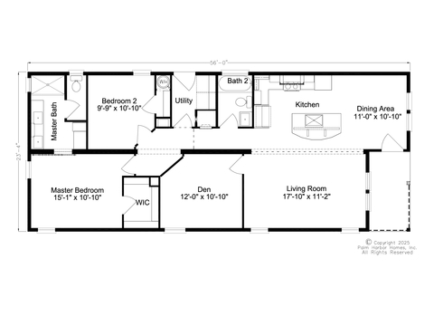 Lauren 24562A | 2 bedroom, 2 bathroom, 1306 sqft home. Built by Cavco - Plant City in Plant City, FL