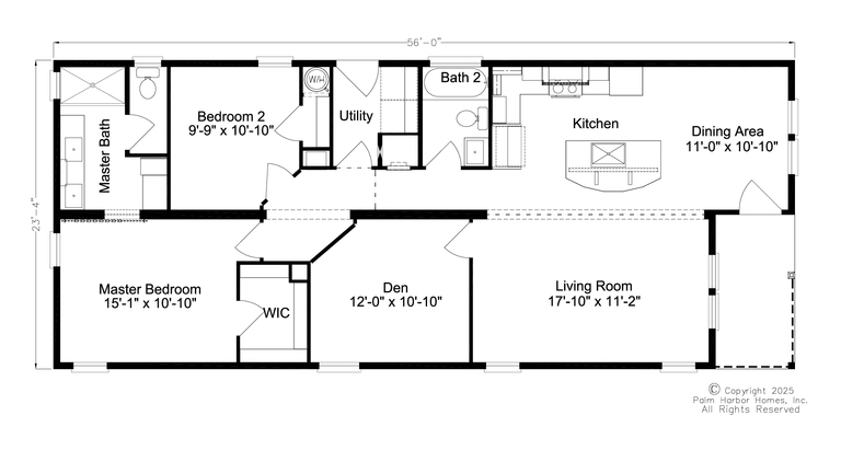 Lauren 24562A | 2 bedroom, 2 bathroom, 1306 sqft home. Built by Cavco - Plant City in Plant City, FL