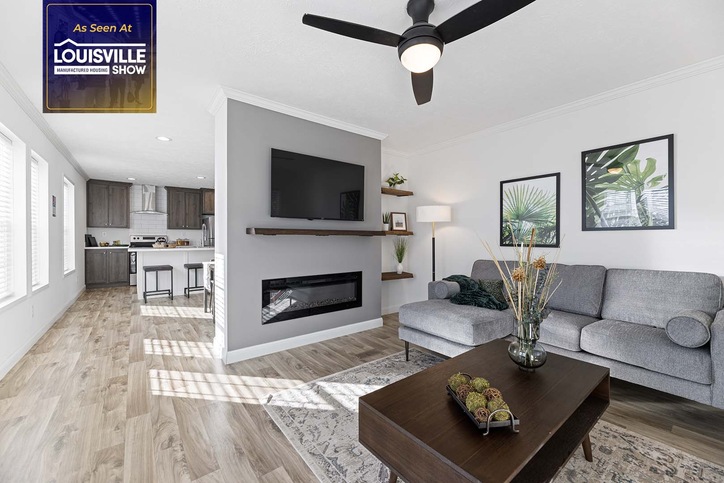 First HUD Approved Nationally Available Duplex | Side A: 3 bedroom, 2 bathroom, 1050 sqft. | Side B: 2 bedroom, 2 bathroom, 1050 sqft. Double porch.