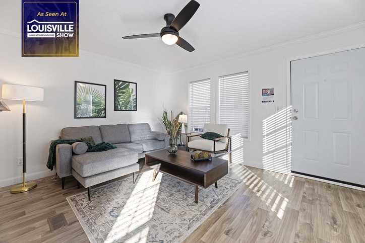 First HUD Approved Nationally Available Duplex | Side A: 3 bedroom, 2 bathroom, 1050 sqft. | Side B: 2 bedroom, 2 bathroom, 1050 sqft. Double porch.