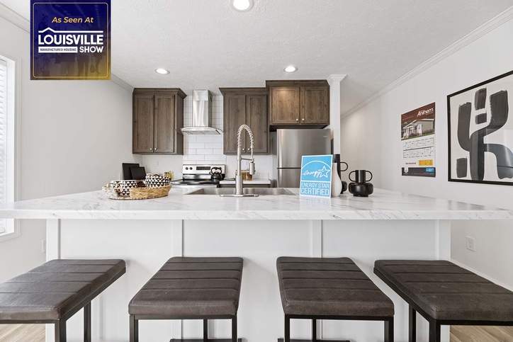 First HUD Approved Nationally Available Duplex | Side A: 3 bedroom, 2 bathroom, 1050 sqft. | Side B: 2 bedroom, 2 bathroom, 1050 sqft. Double porch.