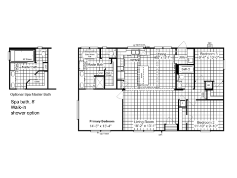 Horizon 28483Z | 3 bedroom, 2 bathroom, 1312 sqft home | Built by Cavco - Fort Worth in Fort Worth, TX.
