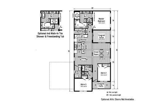 Heartland 32653A | 3 bedroom, 2 bathroom, 1715 sqft home | Built by Cavco - Crouse in Crouse, NC.