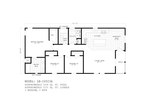 Liberty 24523A | 3 bedroom, 2 bathroom, 1230 sqft home | Built by Cavco - Phoenix in Phoenix, AZ.