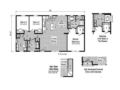 Alexander 28523A | 3 bedroom, 2 bathroom, 1421 sqft home | Built by Cavco - Crouse in Crouse, NC.