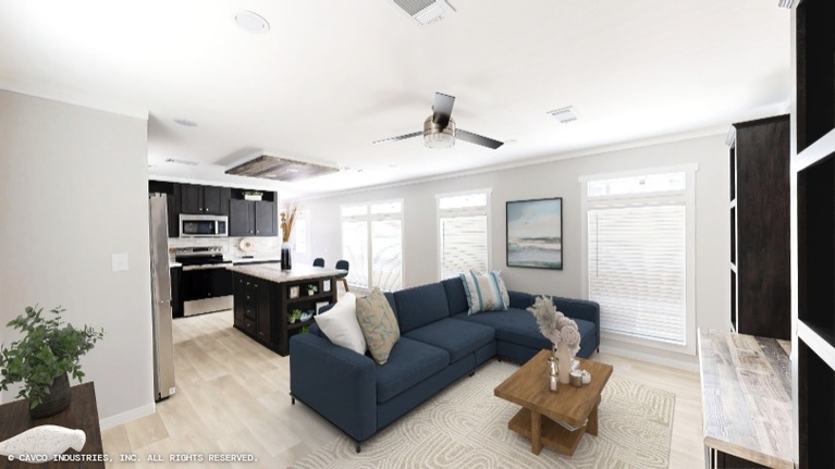 Hickory 16763A | 3 bedroom, 2 bathroom, 1292 sqft home. Built by Cavco - Lancaster in Lancaster, TX.