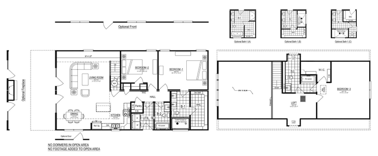 Boone | 2 bedroom, 2 bathroom, 1400 sqft home | Built by Cavco - Martinsville in Martinsville, VA.