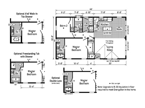 Westlake Modular 28442A | 2 bedroom, 2 bathroom, 1173 sqft home | Built by Cavco - Dorchester in Dorchester, WI.