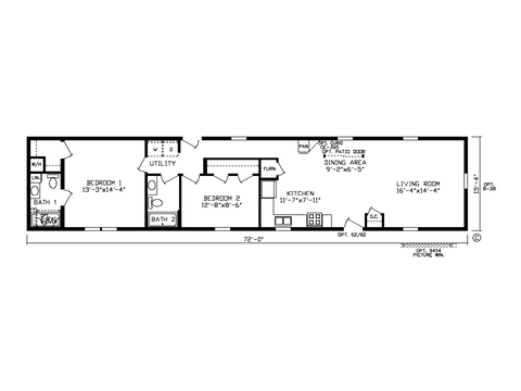 Lake Thompston 147018 | 2 bedroom, 2 bathroom, 1103 sqft home. Built by Cavco - Nappanee in Nappanee, IN.