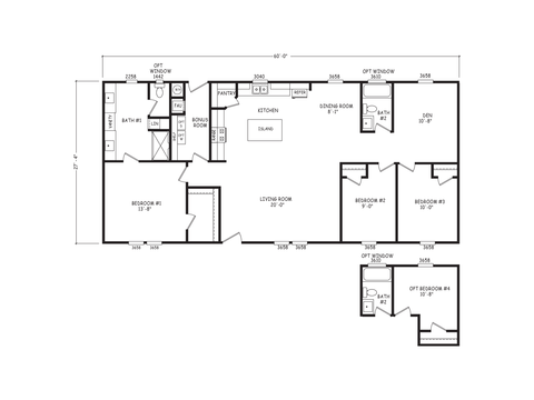 Velocity 28603A | 3 bedroom, 2 bathroom, 1640 sqft home | Built by Cavco - Goodyear in Goodyear, AZ.