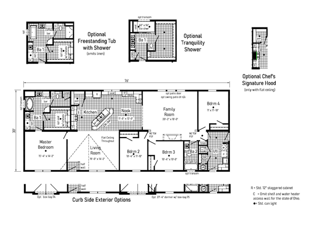 Pinewood | 4 bedroom, 2 bathroom, 2280 sqft home | Built by Cavco - Goshen in Goshen, IN.