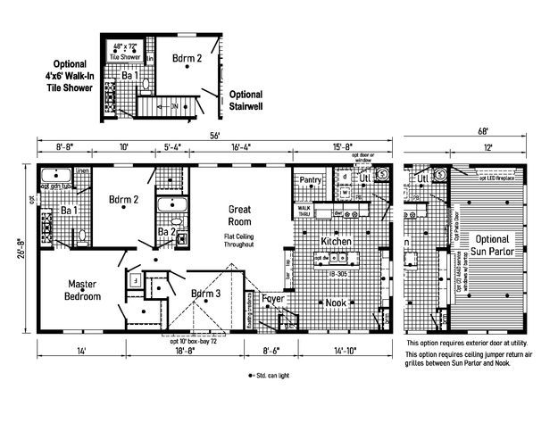 Eastland Concepts 28563L | 3 bedroom, 2 bathroom, 1493 sqft home. Built by Cavco - Shippenville in Shippenville, PA.