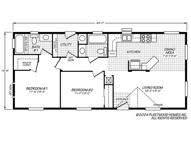 Evergreen 20442F Manufactured Home from Fleetwood Homes, a Cavco Company