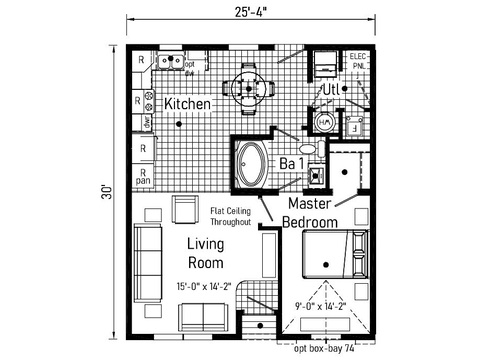 Multi Family Pod 32251B | 1 bedroom, 1 bathroom, 750 sqft home | Built by Cavco - Goshen in Goshen, IN.