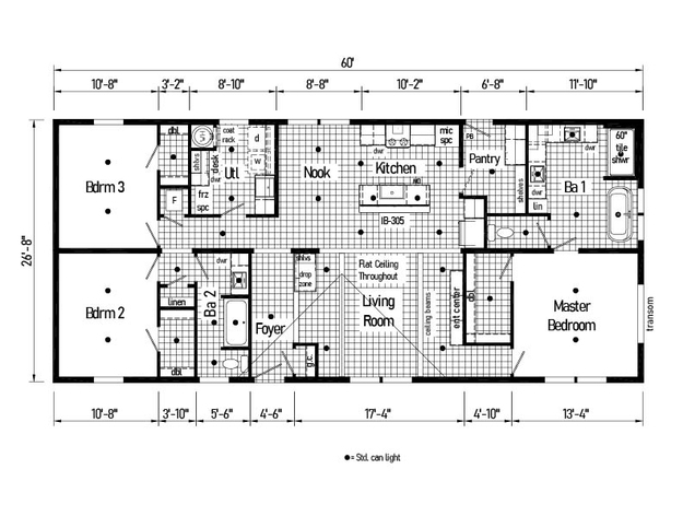 Vivid 28603N | 3 bedroom, 2 bathroom, 1600 sqft home. Nationally available product. Built by Cavco - Shippenville in Shippenville, PA.