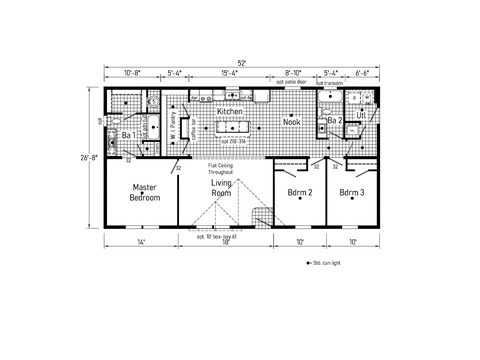 Edge 28523A | 3 bedroom, 2 bathroom, 1387 sqft home | Built by Cavco - Dorchester in Dorchester, WI.