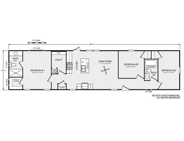 Verde Ranch 16663N | 3 bedroom, 2 bathroom, 1012 sqft home. Built by Cavco - Seguin in Seguin, TX.
